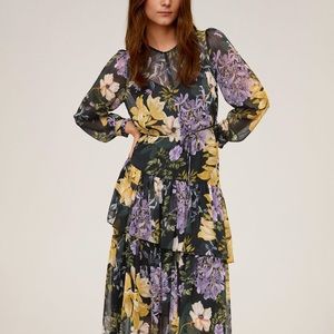 Mango Flowy Flower Printed Dress